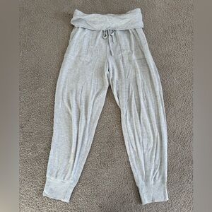 Aerie Women's Real Soft Foldover Joggers Grey Size Medium